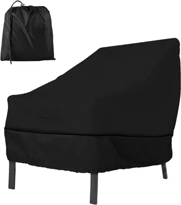 Imagen del producto de Funda apilable para sillas de jardín, fabricada en tejido Oxford 210D, de 80 x 85 x 91 cm, con cordón de ajuste, ideal para sillas de jardín