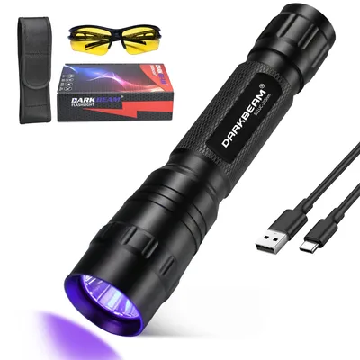 Imagen del producto de Linterna UV de 395 nm, luz negra, mini, potente, con carga USB-C