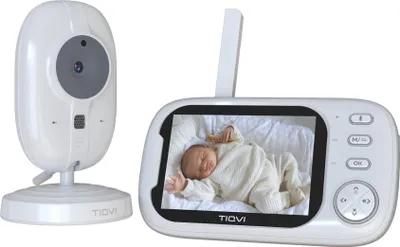 Produktbild von Tiqvi - Smart Babyphone mit Monitor & Kamera, 1080P, WiFi & Calex Smart App, Nachtsicht, Bewegungsdetektion, 2-Wege-Audio, Temperaturüberwachung