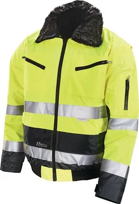 Zdjęcie produktu dla Kurtka pilotka o wysokiej widoczności rozmiar M żółta/szara PREVENT