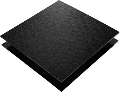 Produktbild von 100 x 90cm, PE-HD Regenerat Schwarz einseitig genarbt in 5mm | Verschiedene Formate & Stärken  | 100% Recyclingmaterial |  Germany