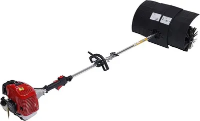 Immagine prodotto di Spazzatrice a motore a due tempi da 52cc, 1700W, 2.3HP, spazzatrice manuale a benzina, spazzatrice per prati. Larghezza di spazzamento: 60 cm. Lame per neve con motore raffreddato ad aria
