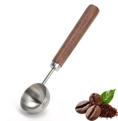 Kaffeedosierlöffel 15 ml Edelstahl mit Walnussholzgriff