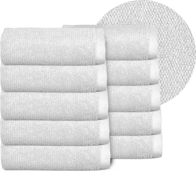 Produktbild von BEAUTEX Handtuch-Set Premium Frottier Sets, 100% Baumwolle 550g/m²,Weiß,Set: 10 Gästetücher - 30x50 cm
