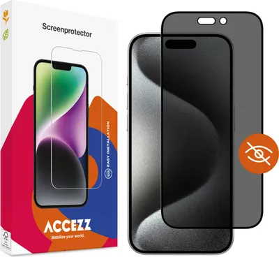 Immagine prodotto di iPhone 15 Pro Max Screenprotector: Accezz Gehard glas Privacy Screenprotector - Trasparente