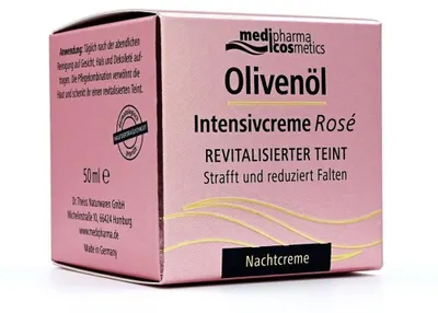 Imagen del producto de Crema intensiva de aceite de oliva, crema de noche de rosa, 50 ml. Crema