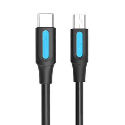 Produktbild von Vention COWBF, 1 m, Mini-USB B, USB C, USB 2.0, 0,48 Gbit/s, Schwarz