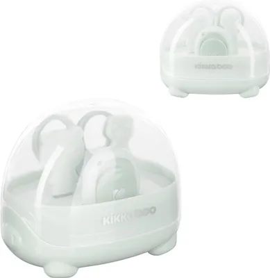 Produktbild von Kikkaboo Baby Maniküre-Set Bär, Nagelschere, Nagelknipser, Nagelfeile, ab Geburt grün