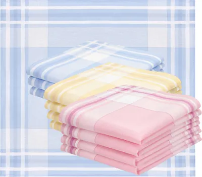 Produktbild von Betz 12er Damen Stoff Taschentücher Set Emma Größe ca. 28x28 cm 100% Baumwolle Farbe - 45472-3 Dessin 3