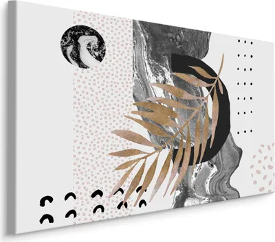 Produktbild von Fabelhafte Canvas LEINWAND BILDER 120x80 cm XXL Kunstdruck Abstrakte Malerei Blätter