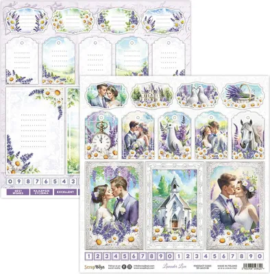 Image de Papier pour scrapbooking 30x30 - Scrapboys - Lavender Love 06