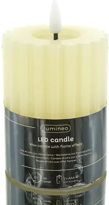 Obrázek produktu pro Lumineo LED vosková svíčka Cream cream white Ø 7 cm výška 12,3 cm teplá bílá interiér