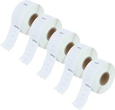 Produktbild von vhbw 5x Rolle 19mm x 51mm (220 Etiketten) kompatibel mit Dymo LabelWriter LW400 Turbo, LW400 Duo, LW450 Duo, LW450, LW450 Twin Turbo Drucker Weiß
