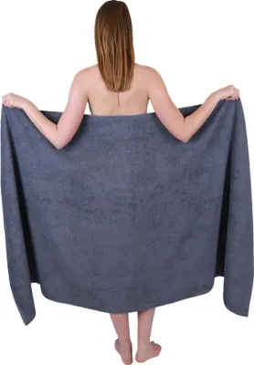 Produktbild von Betz XXL Badetuch 100 x 200 cm BERLIN  Saunatuch 100% Baumwolle Farbe – dunkelgrau