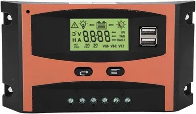 Image de Régulateur solaire 12 V/24 V, automatique, batterie 50 A, écran LCD