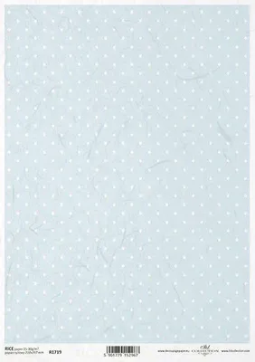 Zdjęcie produktu dla Papier ryżowy do decoupage w kropki ITD-R1719 - A4