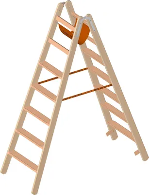 Immagine prodotto di Layher Holzstehleiter mit Stufen 1020 2 x 7 Sprossen