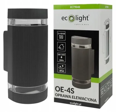 Image de Applique d'extérieur 2xGU10 IP54 aluminium anthracite Ecolight EC79048