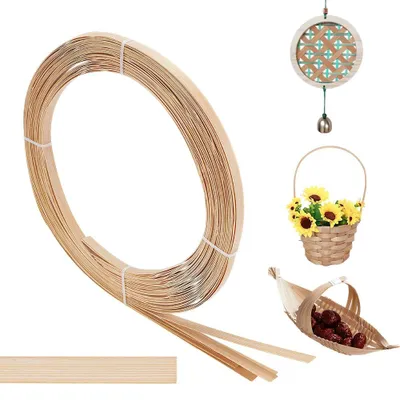 Bambusbänder 10 Stück, 3 m, 10 mm, Naturmaterial