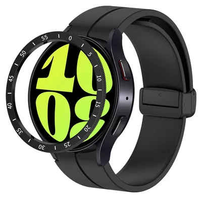 Immagine prodotto di Per Samsung Galaxy Watch 6 Classic 43mm Smartwatch Telaio protettivo Timeline Nero
