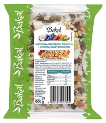 Obrázok produktu pre Bakal Mieszanka Orzechów i Owoców Kandyzowanych 600 g