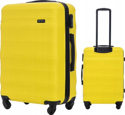 Produktbild von WINGS VULTURE 24" Reisekoffer M 66x43x27 cm ABS Hartschalenkoffer mit 4 Doppelrollen 360°, Zahlenschloss, Trolley 63 L Volumen stabil leicht ideal für Flugreisen, Urlaub, Business Trips & Wochenendreisen