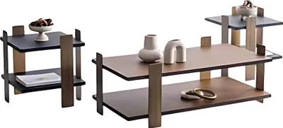 Image de Table basse avec deux tables d'appoint - moderne et fonctionnelle