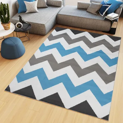 Obrázek produktu pro Tapiso Koberec MAYA Modern Cream Grey Blue Ložnice ÖKOTEX 130 x 190 cm