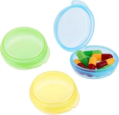 Produktbild von Famanu Mini Pillendose Set von 3 - Kompakte Tablettencontainer für Tasche oder Hosentasche