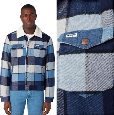 Immagine prodotto di WRANGLER Herren, GIACCA DA TRUCKER INVERNALE, XXL, Blau, giacca, inverno, giubbotto