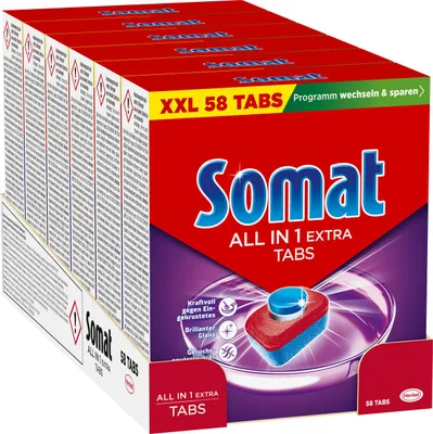 Produktbild von SOMAT All in 1 Extra 6x 58 Tabs 962,8 g