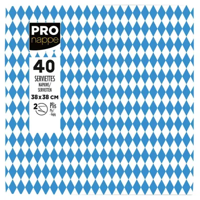 Image de Pronappe 12x 40 serviettes ouate décorées 2 plis 38x40 cm Bavière SV623899I