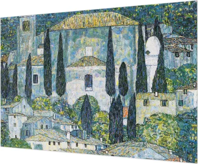 Produktbild von Wandtapete - Dekorative Tapete für Wohnzimmer - Tapetenfolie für Wanddekoration - 312x219 cm - Zypressenhäuser