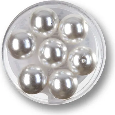 Produktbild von Wachsperlen weiß 12 mm Lochgröße 1 mm
