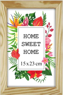 Obrázok produktu pre MG Design rám na obrazy 15 x 23 cm - prírodná farba, z dreva, s akrylovým sklom - na vertikálne alebo horizontálne zavesenie/postavenie, na fotografie, plagáty