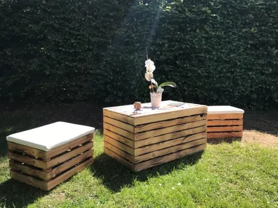 Produktbild von Neue Holztruhe geflammt *groß* 80x50x39 cm
