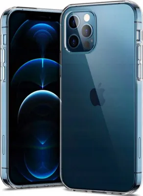 Zdjęcie produktu dla Etui Silicone Obudowa Plecki Do Apple Iphone 12 Pro Max Przezroczysty+Szkło