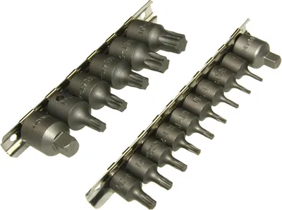 Image de Douilles tournevis Douille Torx profil T 1/4 + 3/8 16 pcs.