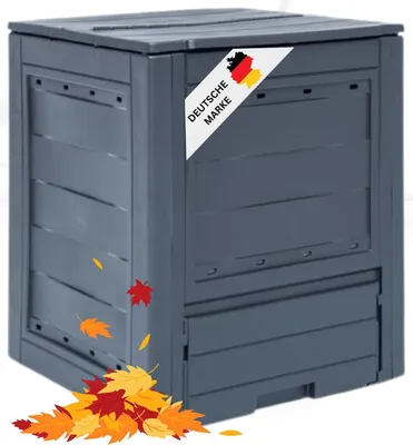 Produktbild von DELUKE® Komposter Garten PETE | 260L, 60x60x73cm, UV- und witterungsbeständig | Komposter Kunststoff Schnellkomposter Gartenkomposter