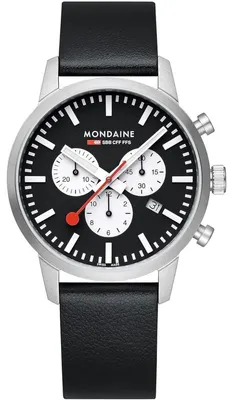 Produktbild von Mondaine Herren Uhr Chronograph Armbanduhr 41 mm MSD.41420.LBV Leder