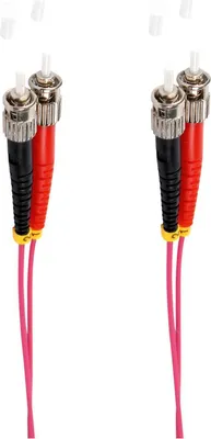 Image de Câble patch duplex ST/ST 50/125µ, OM4 violet, 3,0m