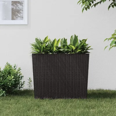 Zdjęcie produktu dla The Living Store Sadzarka z wyjmowaną wkładką brązowa 12/44 L PP rattan