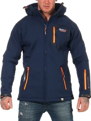 Produktbild von Geographical Norway Herren Softshelljacke Funktions-Outdoor-Jacke Model: Tsunami, Farbe: Navy, Größe: M