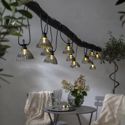 Produktbild von Star Trading Circus Shade, Leichte Dekorationskette, Schwarz, Grau, IP44, 12 Glühbirne(n), LED, 0,06 W