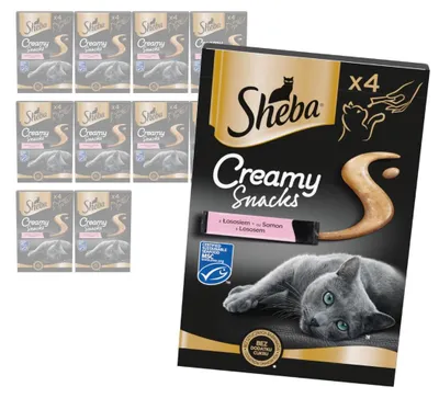 Zdjęcie produktu dla Sheba Creamy Snacks 11x48g Kremowy Przysmak z Łososiem Dla Kota