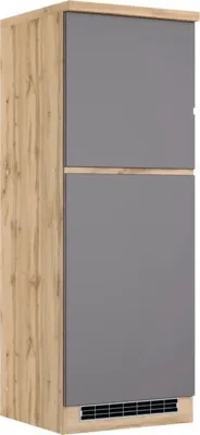 Produktbild von Held Möbel Kühlumbauschrank für 88er Einbaukühlschrank PISA BxTxH 60 x 60 x 166 cm grau matt zerlegt Anschlag reversibel