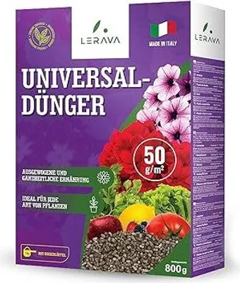 Produktbild von LERAVA® Universaldünger - 800g Dünger - Verbessert die Bodenfruchtbarkeit und fördert das Pflanzenwachstum - 100% Italy