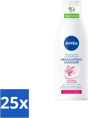 Productafbeelding van Nivea - Gezichtsreiniger - Voor droge en gevoelige huid - Met amandelolie - Hydramin - 200 ml - Voordeelverpakking - 25 stuks