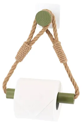 Immagine prodotto di TENDANCE | Portarotolo - verde - Corda - Juta - Bambù - Boho - Rustico