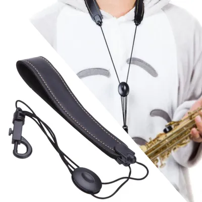 Produktbild von Verstellbarer Tragegurt aus Kunstleder für Tenor-Altsaxophon und Sax mit Hakenverschluss